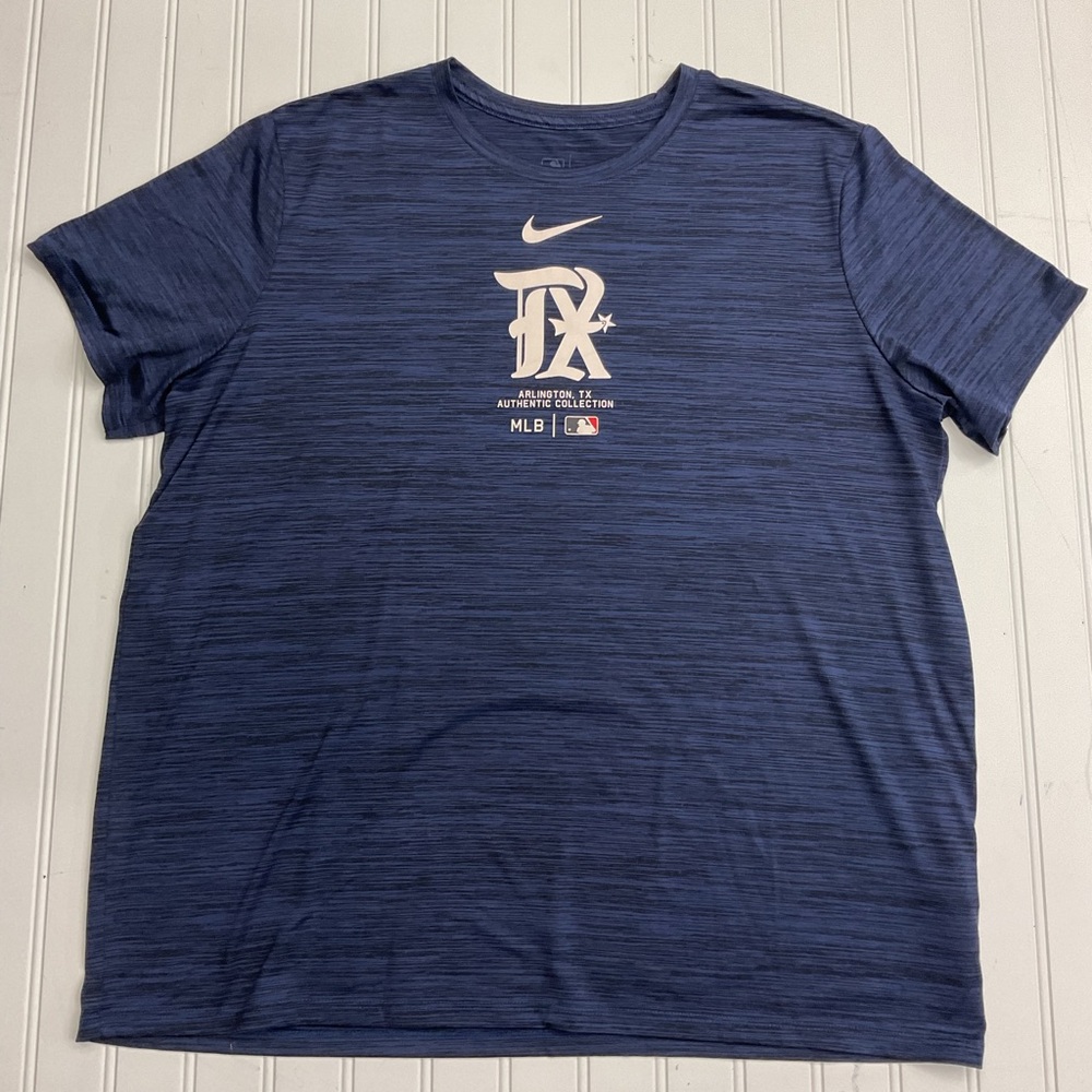 Nike Texas Rangers MLB Authentic Collection Dri-FIT T-Shirt Men's XL Navy
